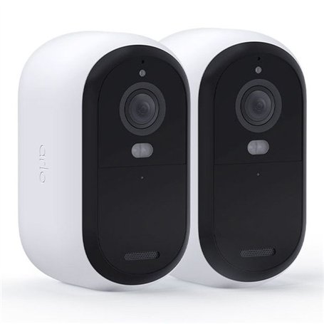 Caméra de surveillance - ARLO - Essential2 2K - Vision nocturne couleur - Autonomie 6 mois - Pack de 2