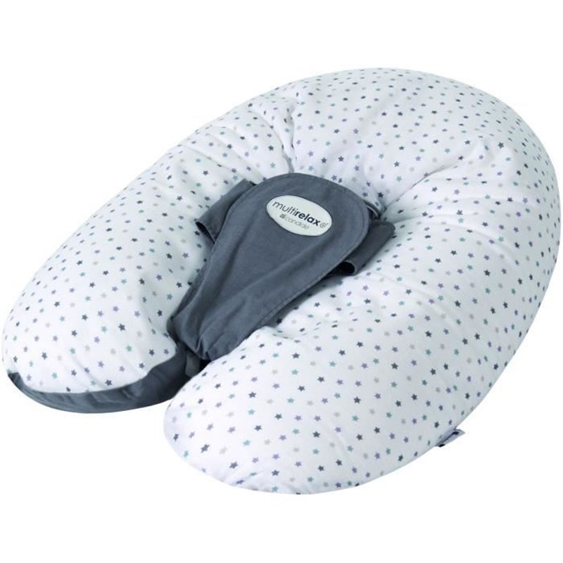 Image secondaire de Coussin de maternité - CANDIDE - Multirelax - Polyester / Coton - Gris / Etoiles