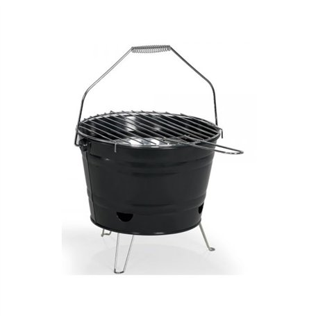 Barbecue a charbon portable - LIVOO - DOC327N - Inox - Surface de cuisson ø27 cm - Hauteur 24 cm