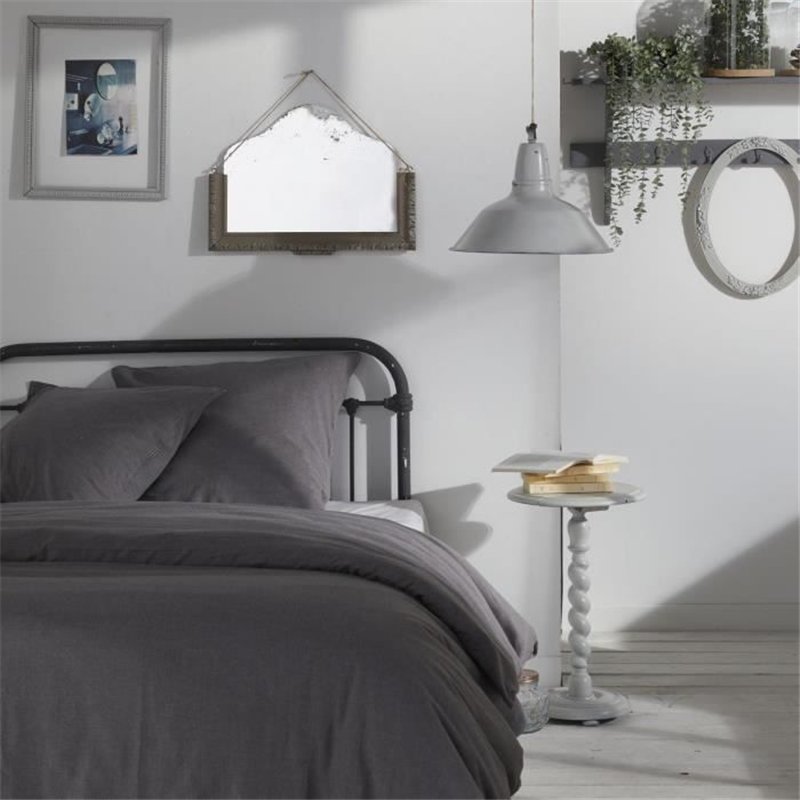 Housse de couette - TODAY - CHARME - Chambray - Gris foncé Capucine - 240 x 220 cm