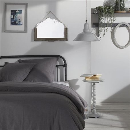 Housse de couette - TODAY - CHARME - Chambray - Gris foncé Capucine - 260 x 240 cm