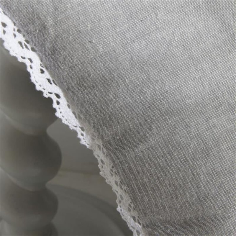 Image secondaire de Coussin - TODAY - CHARME - Chambray x Dentelle Capucine - 40 x 40 cm