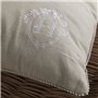 Coussin - TODAY - CHARME - Chambray x Petite broderie Berenice - 40 x 40 cm