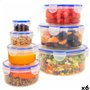Ensemble de contenants de cuisine hermétiques empilables Max Home 23 x 11 x 23 cm 6 Unités