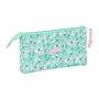 Trousse Fourre-Tout Triple Safta Cuore Menthe 22 x 12 x 3 cm
