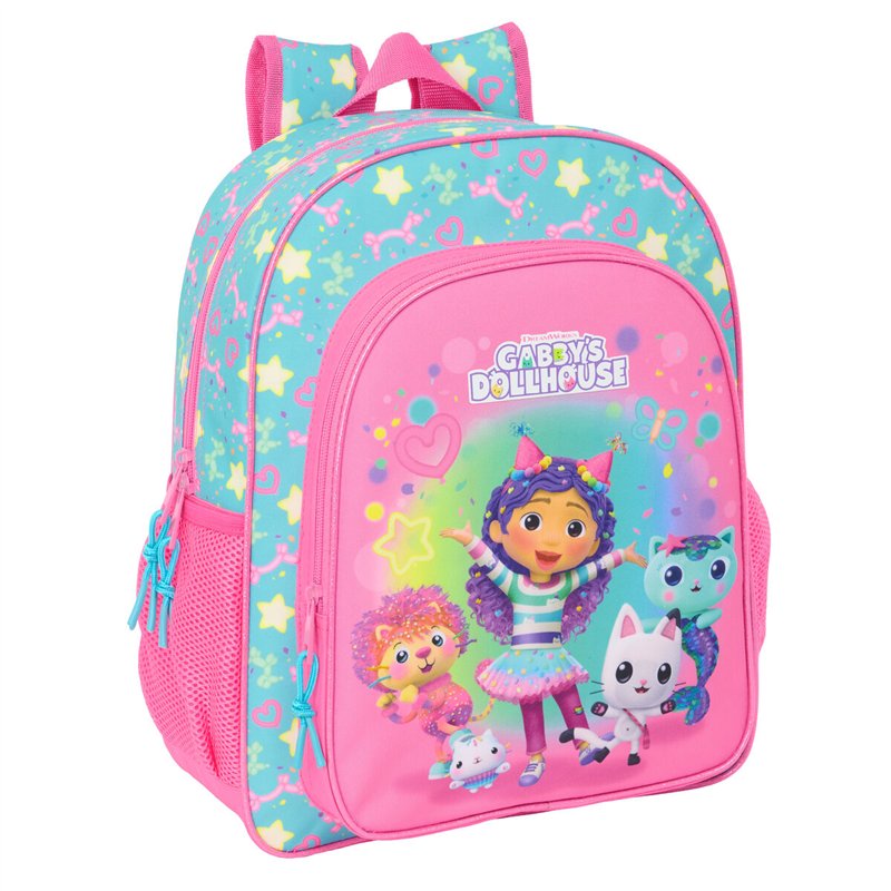 Cartable Gabby's Dollhouse Confetti Rose Turquoise 32 x 38 x 12 cm