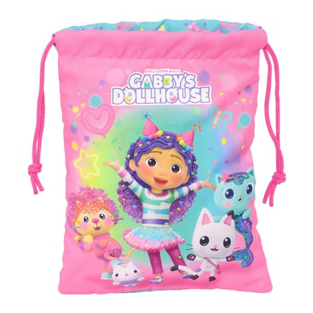 Sac pour snack Gabby's Dollhouse Confetti Rose Turquoise