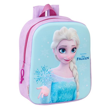 Sac à dos enfant Frozen Rose Bleu ciel 22 x 27 x 10 cm 3D