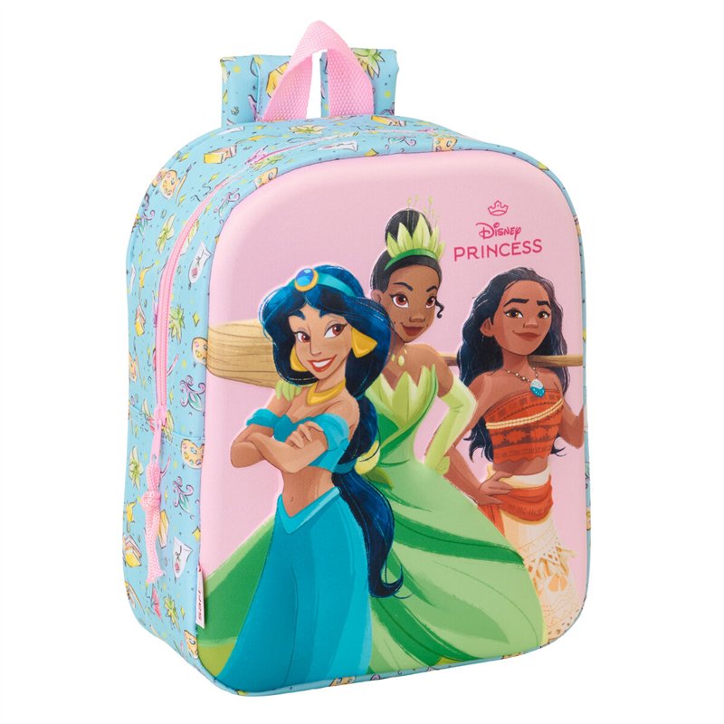 Sac à dos enfant Frozen Rose Bleu ciel 22 x 27 x 10 cm 3D