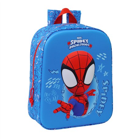 Sac à dos enfant Spider-Man Rouge Blue marine 22 x 27 x 10 cm 3D