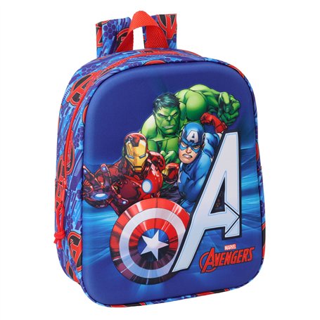 Sac à dos enfant The Avengers Rouge Bleu foncé 22 x 27 x 10 cm 3D