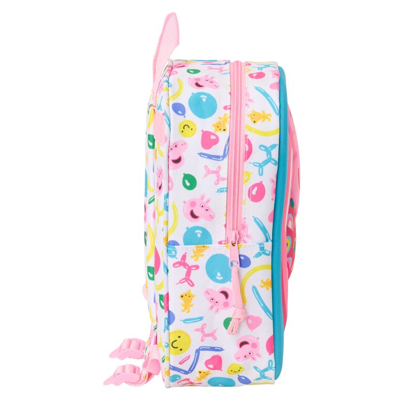 Image secondaire de Sac à dos enfant Peppa Pig Bleu Blanc Rose 22 x 27 x 10 cm 3D