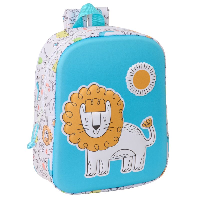 Sac à dos enfant Safta Bleu Blanc 22 x 27 x 10 cm 3D