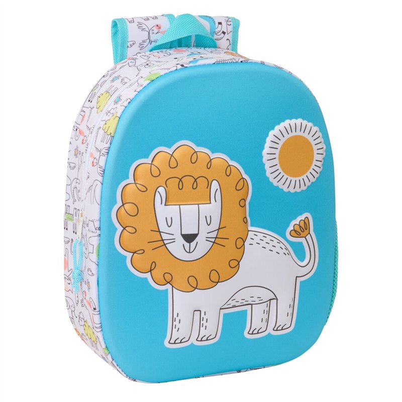 Sac à dos enfant Safta Bleu Blanc 27 x 33 x 10 cm 3D
