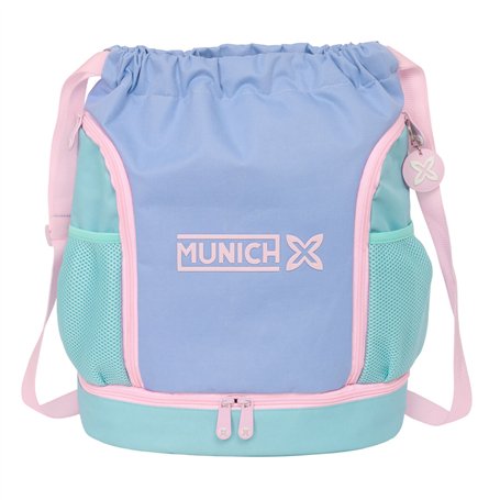 Sac à dos serré par des ficelles Munich Mellow Bleu Rose Celeste 35 x 40 x 1 cm