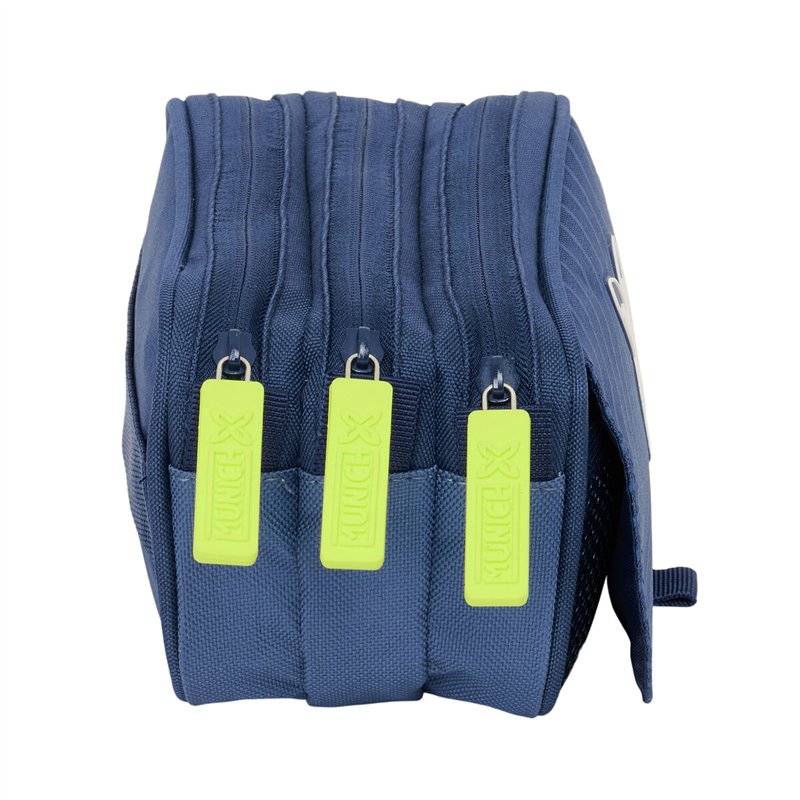 Image secondaire de Trousse Fourre-Tout Triple Munich Blue indigo Bleu 21,5 x 10 x 8 cm