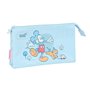 Trousse Fourre-Tout Triple Mickey Mouse Clubhouse Baby Bleu clair 22 x 12 x 3 cm