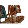 Figurine Décorative DKD Home Decor Bleu Marron Doré Léopard 16 x 9,5 x 23 cm (2 Unités)