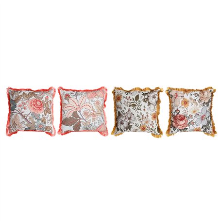 Coussin DKD Home Decor Frange 45 x 15 x 45 cm (4 Unités)