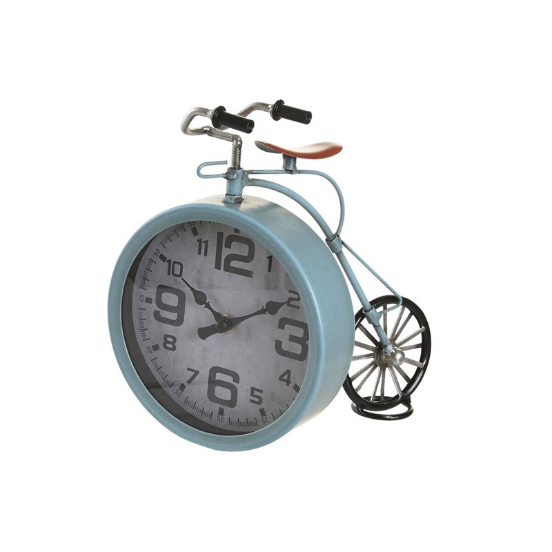 Image secondaire de Horloge de table DKD Home Decor Bleu Vert Bicyclette Vintage (2 Unités)
