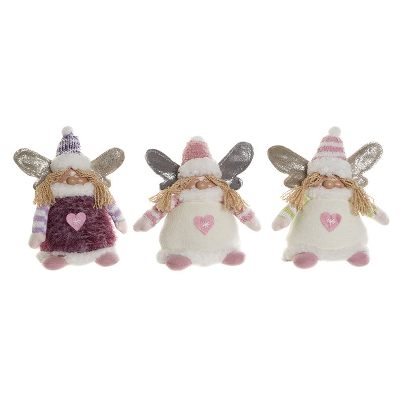 Décorations de Noël DKD Home Decor Multicouleur Elfe 13 x 10 x 18 cm (3 Unités)