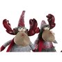 Décorations de Noël DKD Home Decor Rouge Gris Renne 27 x 19 x 32 cm (2 Unités)