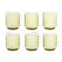 Set de Verres Home ESPRIT Vert Verre Avec relief 275 ml (6 Unités)