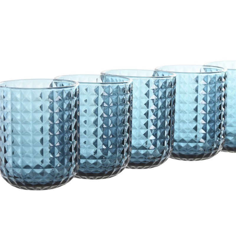 Image secondaire de Set de Verres Home ESPRIT Bleu Verre 275 ml (6 Unités)