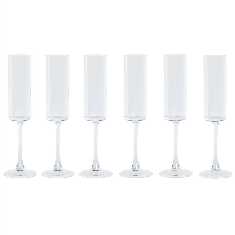 Verre à pied évasé de champagne et de cava Home ESPRIT Transparent Verre 160 ml (6 Unités)