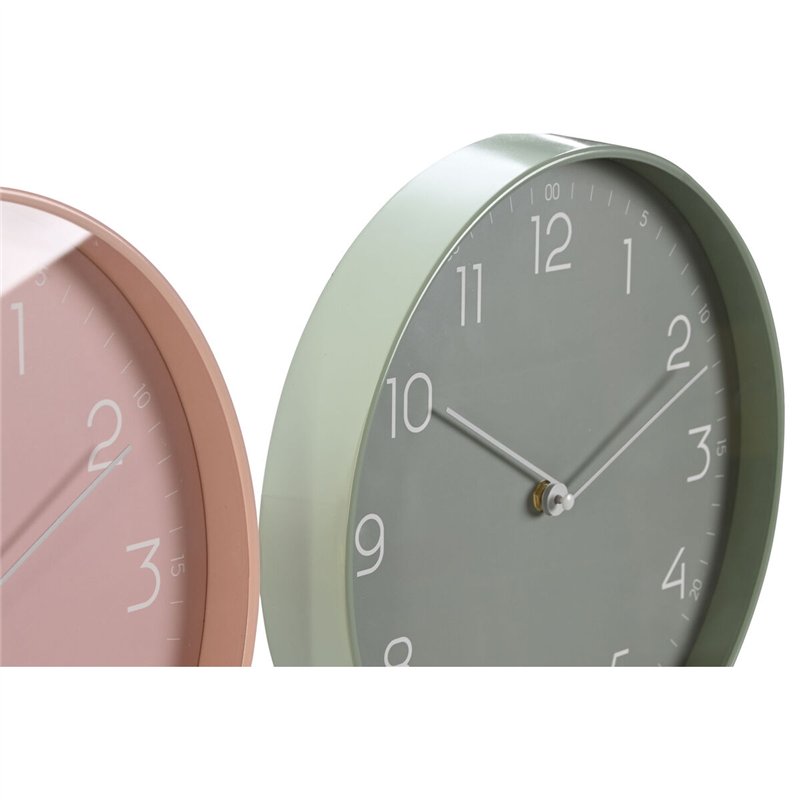 Image secondaire de Horloge Murale Home ESPRIT Menthe PVC 30 x 4 x 30 cm (2 Unités)