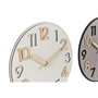 Horloge Murale Home ESPRIT Gris Naturel Bois MDF 30 x 5 x 30 cm (2 Unités)