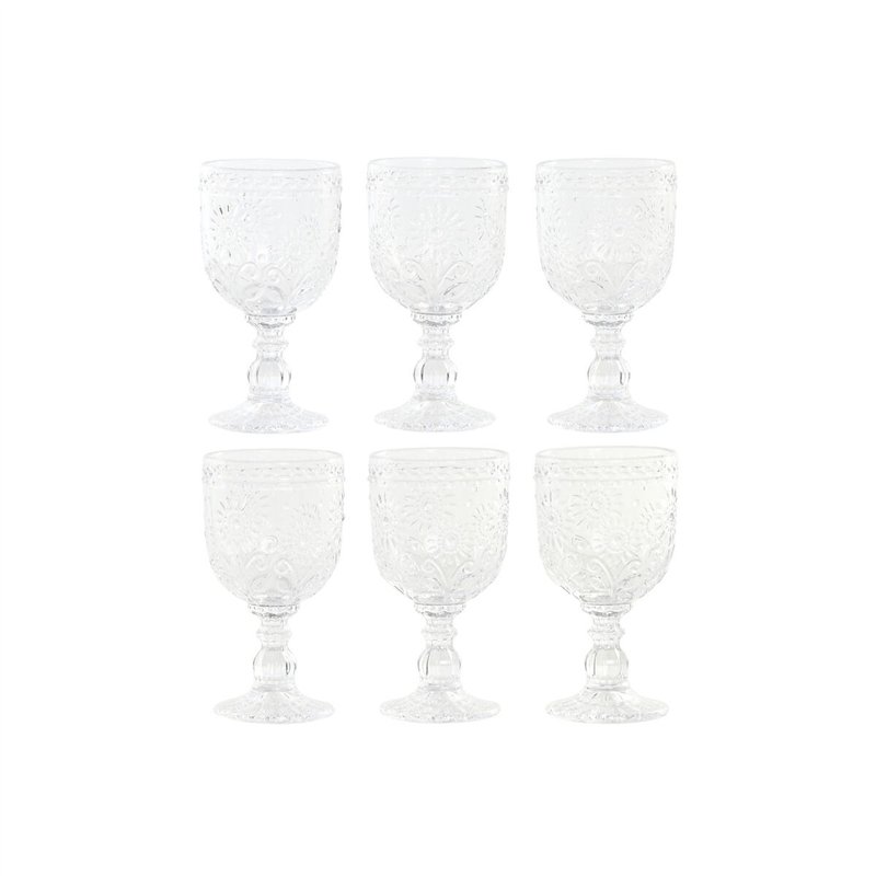 Set de Verres Home ESPRIT Transparent Verre 270 ml (6 Unités)