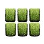 Set de Verres Home ESPRIT Vert Verre Avec relief 300 ml (6 Unités)
