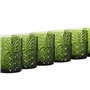 Set de Verres Home ESPRIT Vert Verre Avec relief 300 ml (6 Unités)