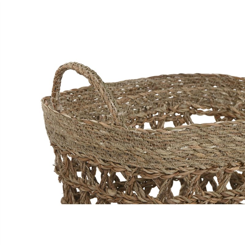 Image secondaire de Set de basket Home ESPRIT Naturel Herbier marin Tropical (3 Pièces)