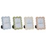 Cadre photo Home ESPRIT Bleu Blanc Vert Rose Verre ABS Scandinave (4 Unités)