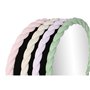 Miroir mural Home ESPRIT Blanc Vert Rose Lila 44 x 3 x 44 cm (4 Unités)