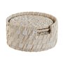 Dessous de verres Home ESPRIT Blanc Naturel Bambou Rotin 12 x 12 x 6 cm