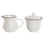 Laitière et sucrier Home ESPRIT Blanc Marron Porcelaine 250 ml 12 x 8