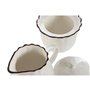 Laitière et sucrier Home ESPRIT Blanc Marron Porcelaine 250 ml 12 x 8,4 x 8 cm 2 Pièces