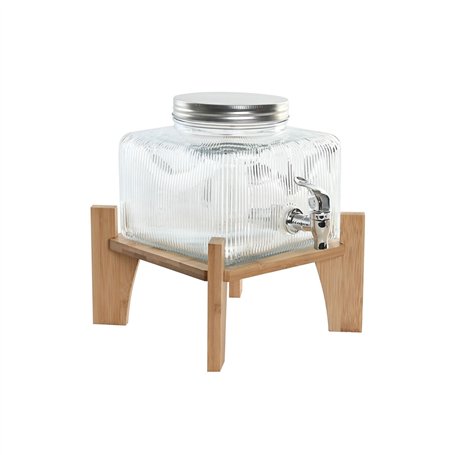 Distributeur d'eau Home ESPRIT Transparent Naturel Bambou Verre 3