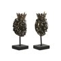 Figurine Décorative Home ESPRIT Brun foncé Lion Couronne 21 x 18 x 44 cm (2 Unités)
