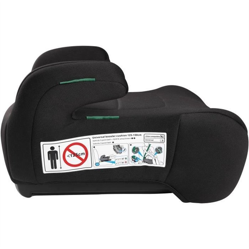 Image secondaire de Siege réhausseur auto - BBGO - Kissyrider - 6 a 12 ans - I-SIZE 125-150 cm - Ceinturé - Noir - Déhoussable et lavable