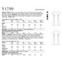 Vogue Patterns V1799Y Robe Y pour femme (XS-S-M)