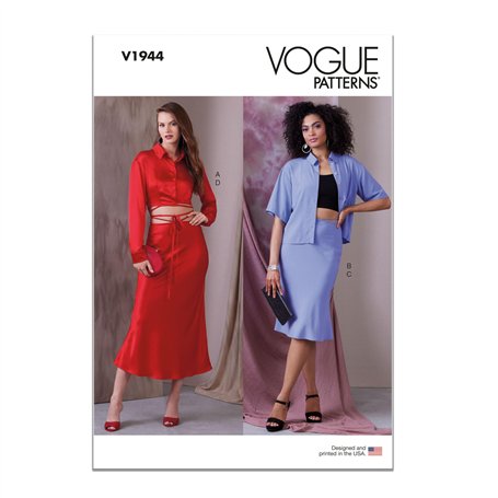 Vogue Patterns V1944AX5 Hauts et jupes pour femme AX5 (36-38-40)