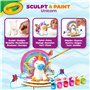 CRAYOLA - Kit Modèle et Peins ta Licorne, Argile à Modeler Auto-durcissante, avec Gouaches et Accessoires pour Décorer, Activité