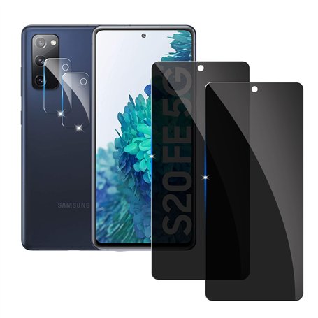 LYPHPE [4 Pièces] Anti-Espion Verre Trempé pour Samsung Galaxy S20 FE
