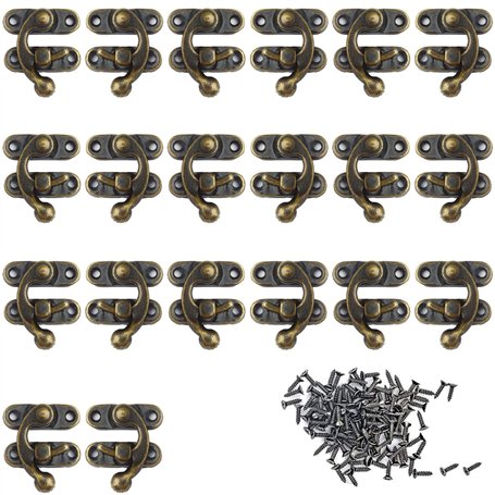 NIYATA 20Pcs Crochets Antiques à Gauche et à Droite