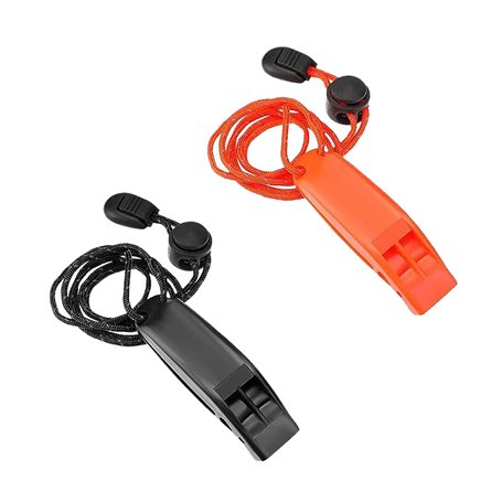 2PCS Sifflet de Secours avec Cordon