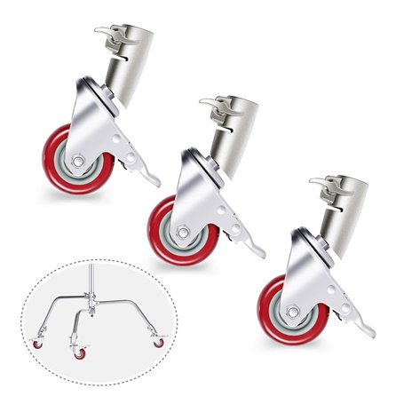 NEEWER Lot de 3 roulettes Pivotantes Diamètre de 75 mm